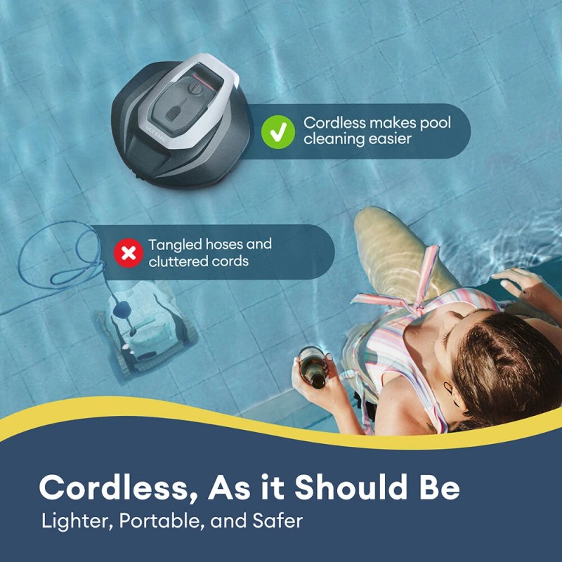 Ultenic Pooleco 10 robotti-allaspuhdistin 90 minuutin käyttöaika kaksoismoottorinen imu 2,5 tunnin pikalataus