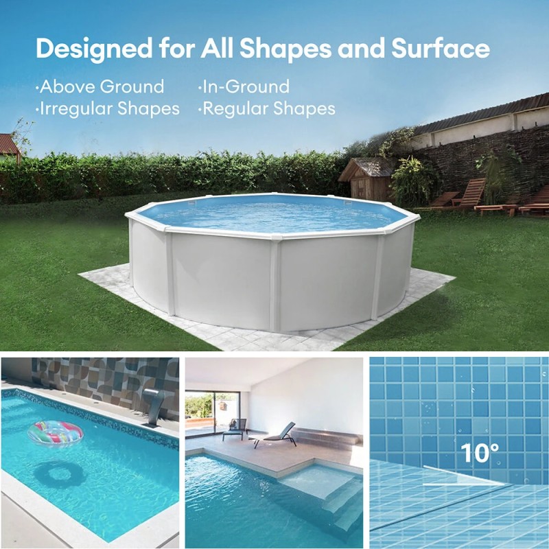 Ultenic Pooleco 10 robotti-allaspuhdistin 90 minuutin käyttöaika kaksoismoottorinen imu 2,5 tunnin pikalataus