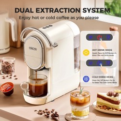 CAFELFFE MK609 kolmitoiminen espressokone 19 baarin uutto PID-säätö NS- ja DG-kapseleille sekä jauhetulle kahville