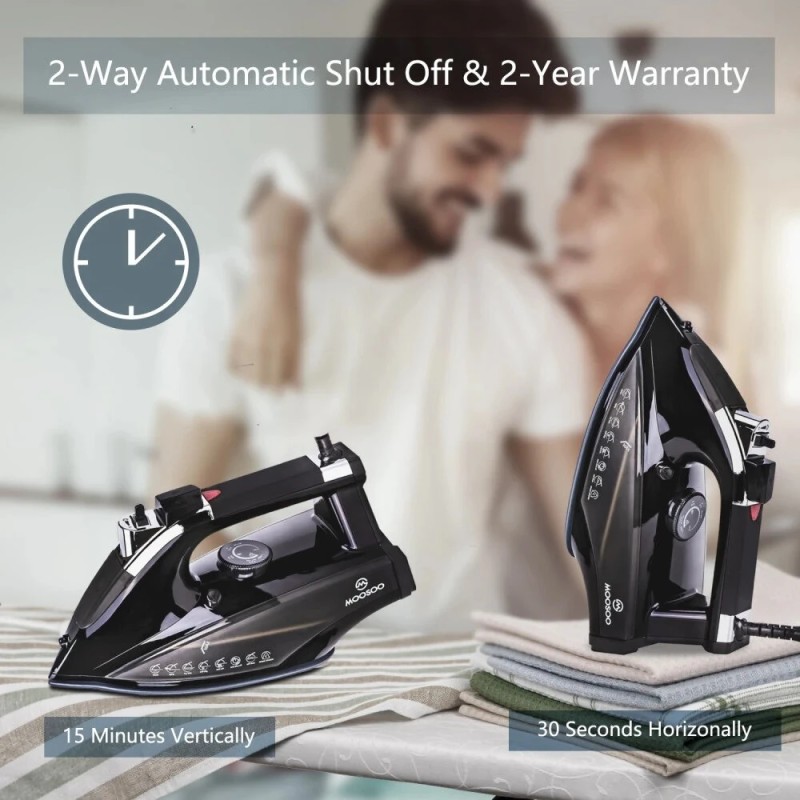 Moosoo SG-8005-1 höyry ja kuiva silitysrauta 1800 watti 470 millilitran vesisäiliöllä