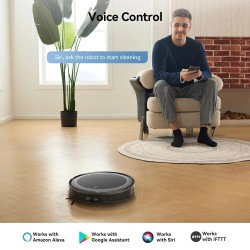 Proscenic X1S robotti-imuri värinämopilla 3000 Pa:n imuteholla 2,5 l pölypussilla sovellus ja ääniohjaus