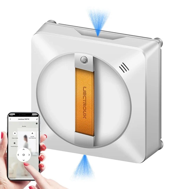 Liectroux YW710 ikkunanpesurobotti automaattinen kaksipuolinen vesisuihku sovellusohjaus ääniohjaus turvaköysi