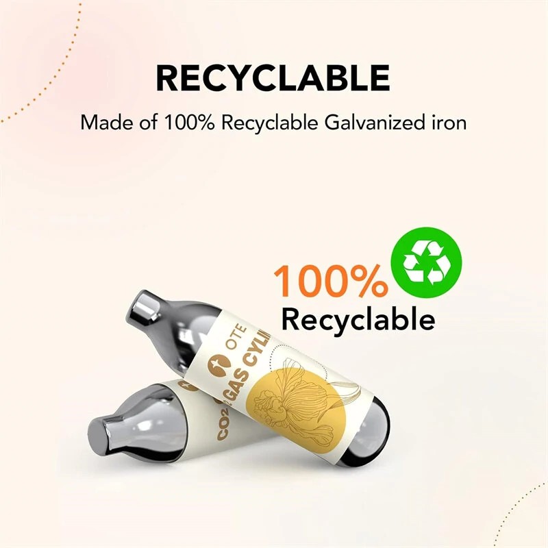 OTE 20 kpl tai 40 kpl 8 g CO2-kaasupullot sopivat H1 ja H2 hiilihapotinmalleihin