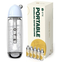 OTE H1 450ml kannettava soodakone ilman sähköä kaksikerroksinen PET-pullo 20 kaasupulloa