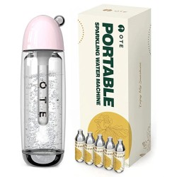 OTE H1 450ml kannettava soodakone ilman sähköä kaksikerroksinen PET-pullo 20 kaasupulloa