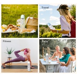 OTE H1 kannettava 450 ml hiilihapotin kotikäyttöön ilman sähköä ilman kaasupulloa BPA-vapaa kaksikerroksinen PET-pullo