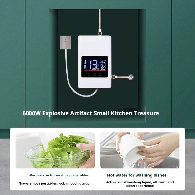 NovuLife pikalämmitin 220 volttia 6000 wattia seinälle lcd-näytöllä kaukosäätimellä keittiöön kylpyhuoneeseen