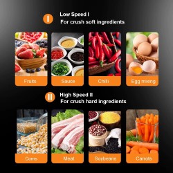 BioloMix 500 watin kahden litran sähköinen lihamylly ruostumaton teräs kaksinopeuksinen