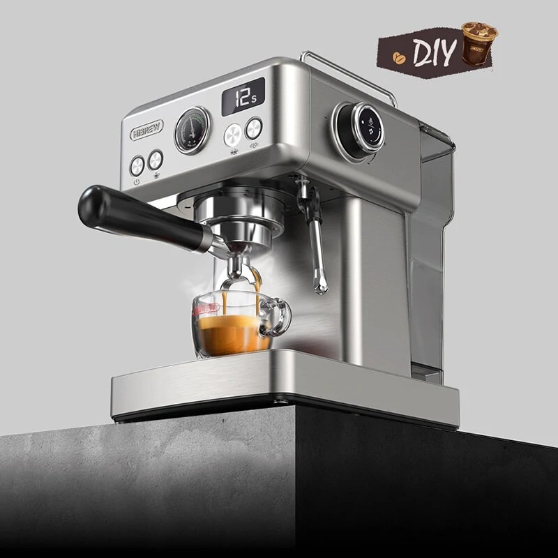 HiBREW H10A 20-baarin puoliautomaattinen espressokone säädettävä lämpötila 58 mm portafiltteri