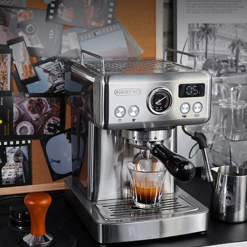 HiBREW H10A 20-baarin puoliautomaattinen espressokone säädettävä lämpötila 58 mm portafiltteri