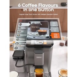 HiBREW H16 täysin automaattinen espressokone cappuccino-maitojärjestelmällä ja kuusi kahvijuomaa