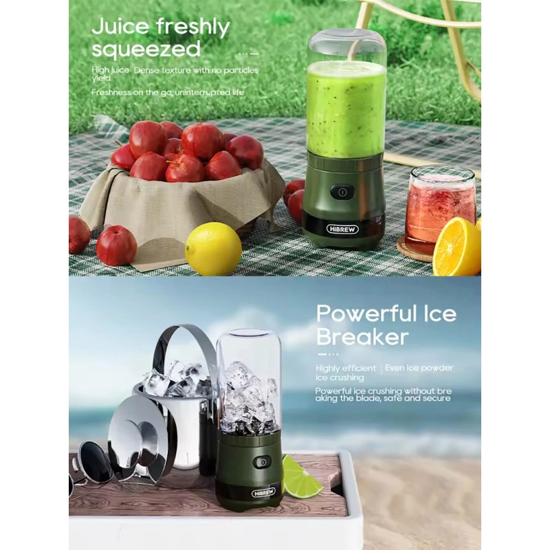 HiBREW G2 kannettava monitoiminen kahvimylly, mehulinko ja jäidenmurskain retkeilyyn