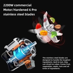 BioloMix automaattinen ammattikäyttöinen tehosekoitin 2200-watin 2-litran BPA-vapaa kannu