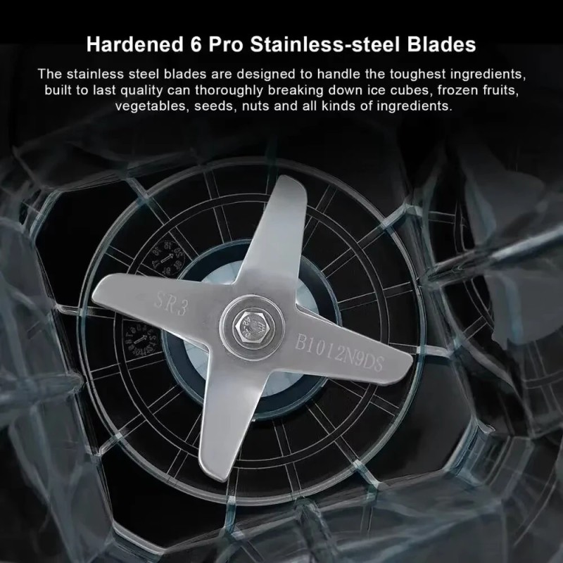 BioloMix A8700 raskas ammattikäyttöinen tehoblenderi huipputeho kaksituhattakaksasataa wattia kaksilitrainen BPA‑vapaa kannu