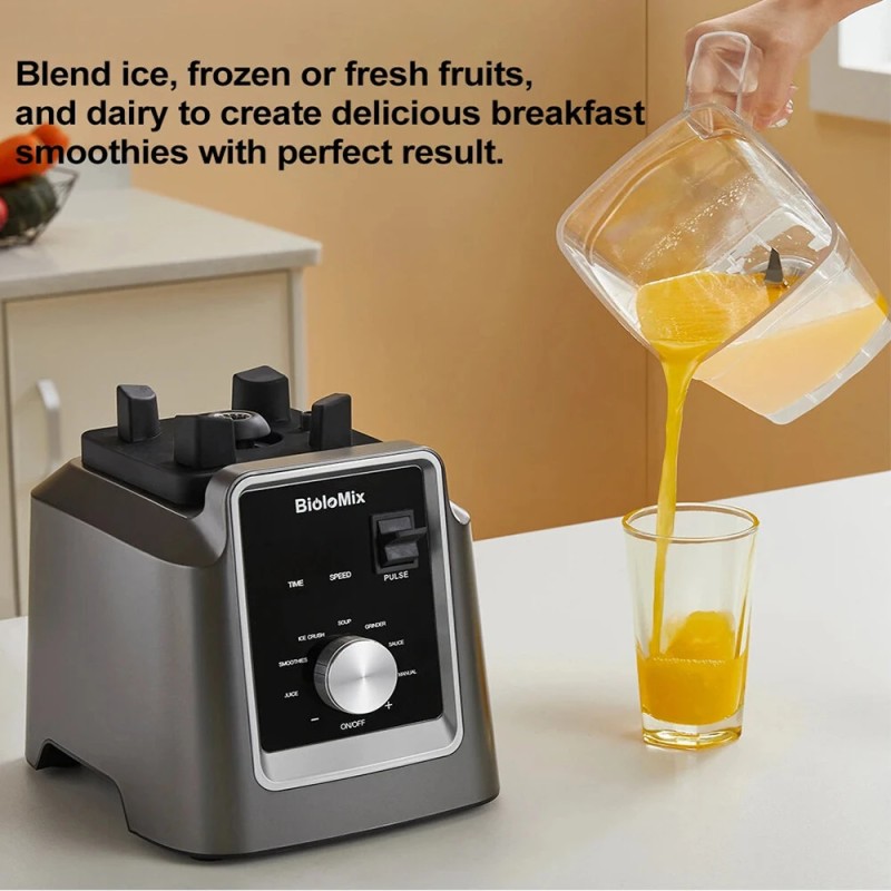 BioloMix T5600 digitaalinen 2200W BPA-vapaa 2L ammattisekoitin automaattiohjelmilla