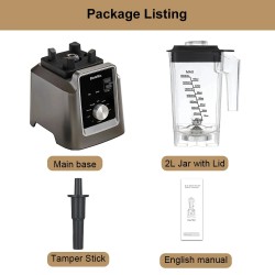 BioloMix T5600 digitaalinen 2200W BPA-vapaa 2L ammattisekoitin automaattiohjelmilla