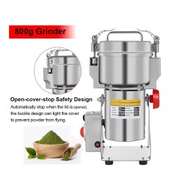 BioloMix 800-grammainen kuivien elintarvikkeiden jauhin 2500 W:n vilja mauste yrtti kahvipavut