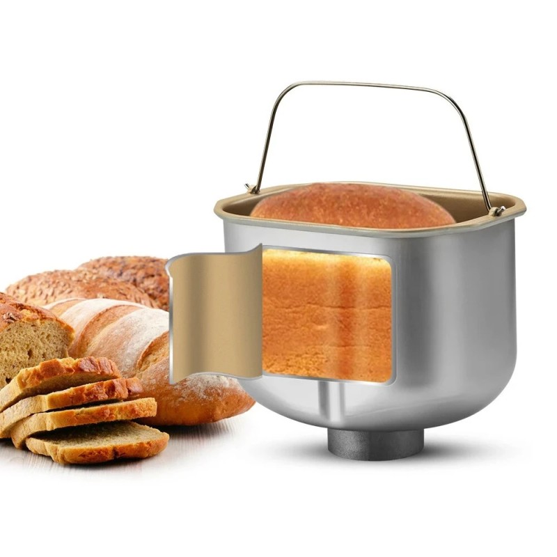 BioloMix ruostumattomasta teräksestä 1 kg leipäkone 19 ohjelmaa 650 wattia