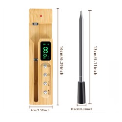 NovuLife älykäs langaton lihalämpömittari bluetooth kaksianturinen grillaukseen retkille ruoanlaittoon