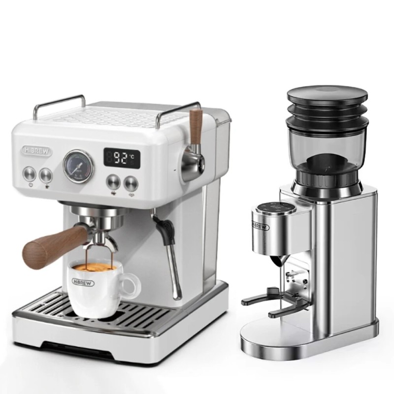 HiBREW H10 Plus ja G7 kotibaristapaketti espressokoneella 20 baarin PID säädöllä