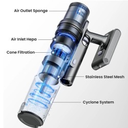 Proscenic P11 moppaus johdoton sauvaimuri 35 kPa imuteho 0,65 l pölysäiliö jopa 50 minuuttia