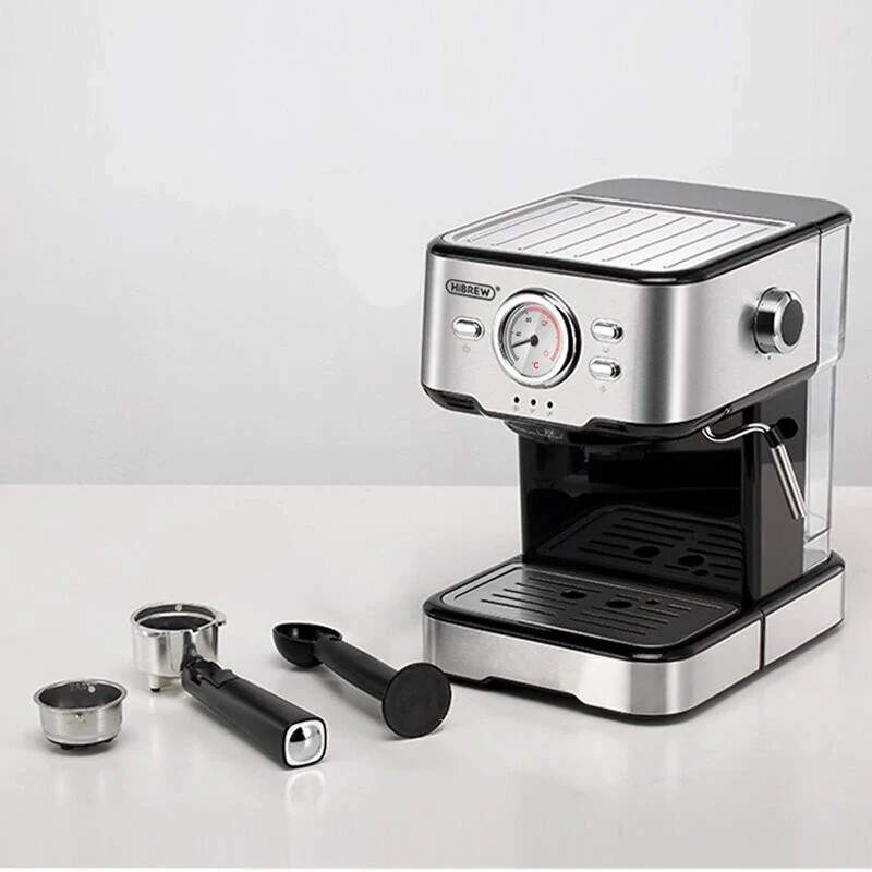 HiBREW H5 1050W kahvinkeitin 20 baarin paine puoliautomaattinen cappuccino espresso 1,5l lämpötilanäyttö