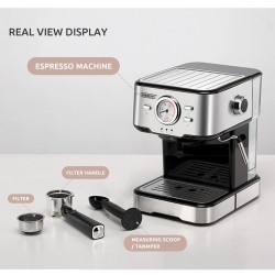HiBREW H5 1050W kahvinkeitin 20 baarin paine puoliautomaattinen cappuccino espresso 1,5l lämpötilanäyttö
