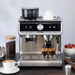 HiBREW H7 puoliautomaattinen espressokone 1450W 19 baarin kartiomylly 30 säätötasoa älylämpötilansäätö
