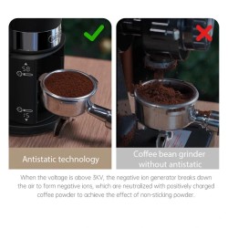 HiBREW G3A automaattinen kartiomylly 31-portaisella säädöllä läpinäkyvällä papusäiliöllä espressoon ja suodatukseen