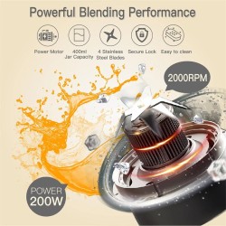 OTE kannettava smoothie-sekoitin helppo puhdistaa BPA-vapaa pirtelöille ja smoothieille