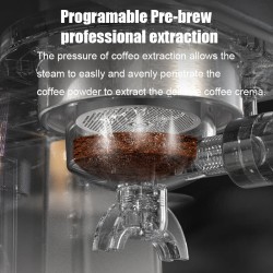 HiBREW H10B puoliautomaattinen espressokeitin 20 baarin paine säädettävä lämpötila ohjelmoitava kapea muotoilu