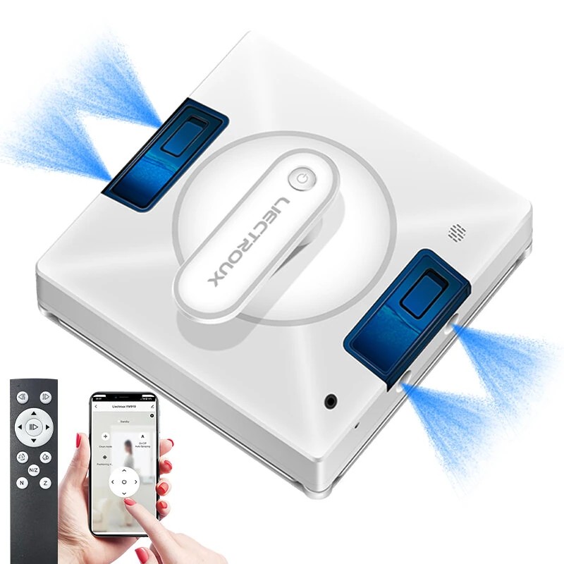 Liectroux YW509 ikkunanpesurobotti nelisuuntaisella vesisuihkulla vahva imu kaukosäätö ja sovellusohjaus