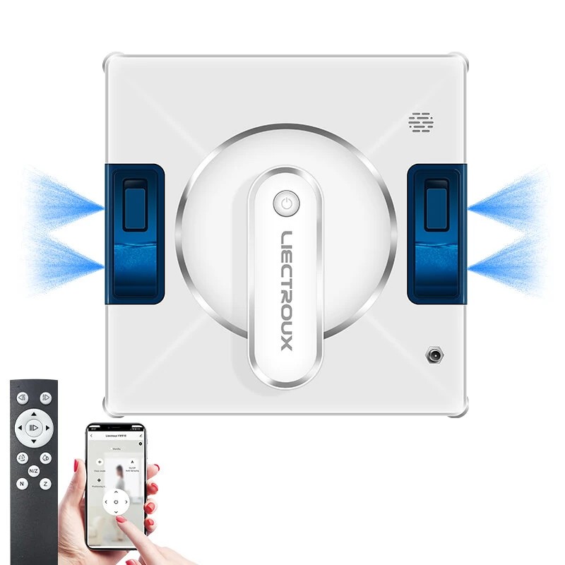 Liectroux YW509 ikkunanpesurobotti nelisuuntaisella vesisuihkulla, vahva imu, kaukosäätö ja sovellusohjaus