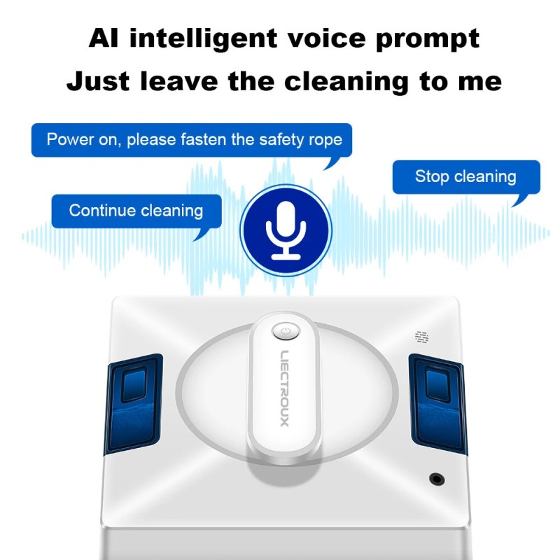 Liectroux YW509 ikkunanpesurobotti nelisuuntaisella vesisuihkulla, vahva imu, kaukosäätö ja sovellusohjaus