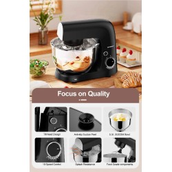 SVEWT SM-1540 1500W yleiskone 5,5l SUS304 ruostumaton kulho kymmenen nopeutta