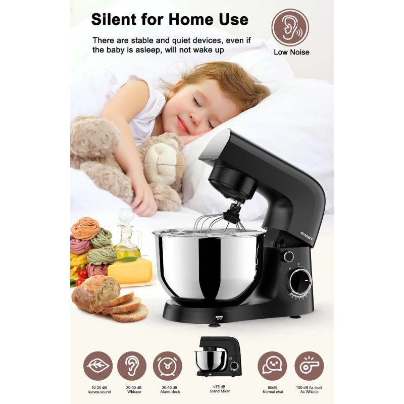 SVEWT SM-1540 1500W yleiskone 5,5l SUS304 ruostumaton kulho kymmenen nopeutta