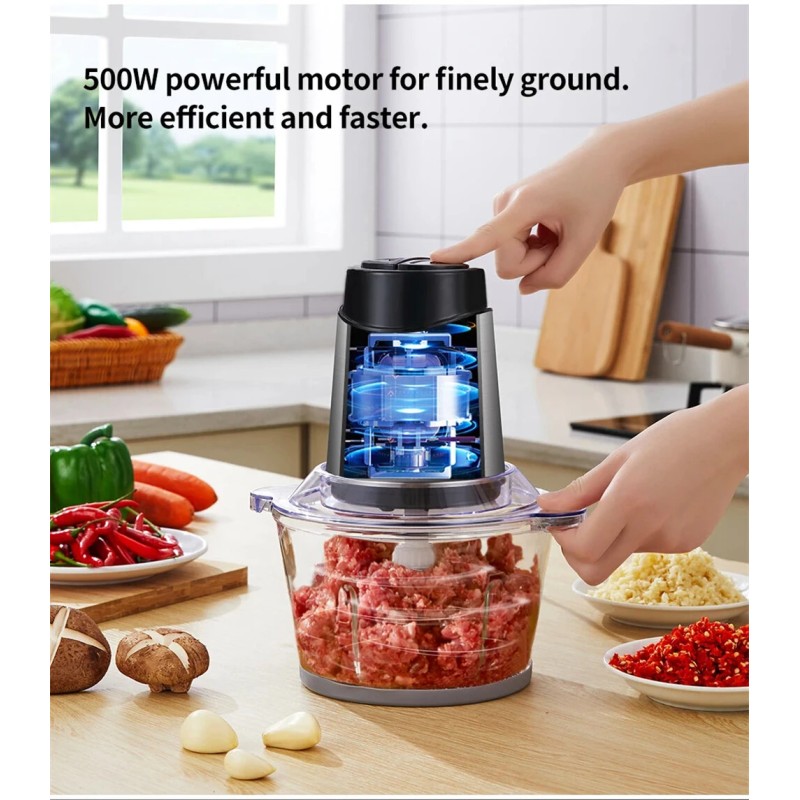 BioloMix 1,8-litrainen lasikulho monitoimikone kaksi nopeutta lihamylly vauvanruoan vihannekset