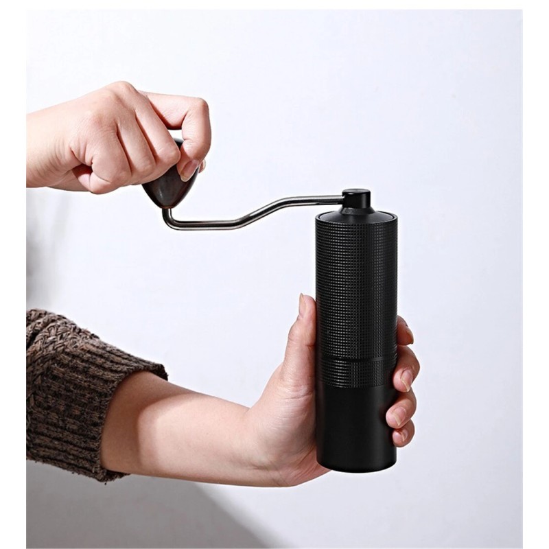 JUSTBUY käsikäyttöinen kahvimylly 38 mm kartioterillä ruostumattomasta teräksestä matkalle ja kotiin