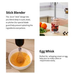 BioloMix 1200-wattinen 5-toiminen sauvasekoitin monitoimisilppuri 800 ml ja 600 ml smoothiekuppi