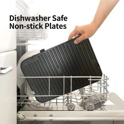 BioloMix 2000W kuusitoiminen sähkögrilli digitaalisilla säätimillä käännettävät tarttumattomat levyt