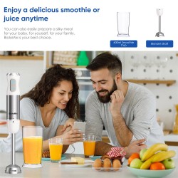 BioloMix 1000W monitoiminen sauvasekoitin silppuri vispilä 600ml smoothiemuki