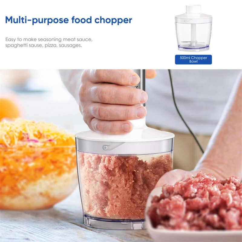 BioloMix 1000W monitoiminen sauvasekoitin silppuri vispilä 600ml smoothiemuki