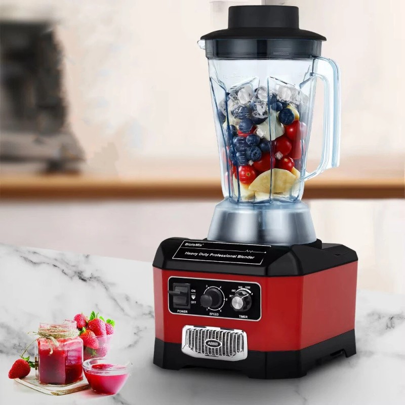 BioloMix raskas ammattitehosekoitin 2200-wattinen 2-litrainen kannu jäiden ja pakasteiden murskaaja