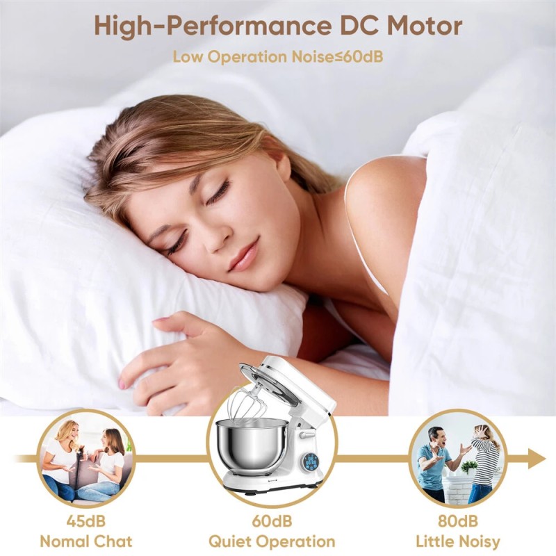 BioloMix yleiskone viiden litran kulholla 1200 watin tasavirtamoottori 11-nopeuksinen OLED-kosketusnäyttö