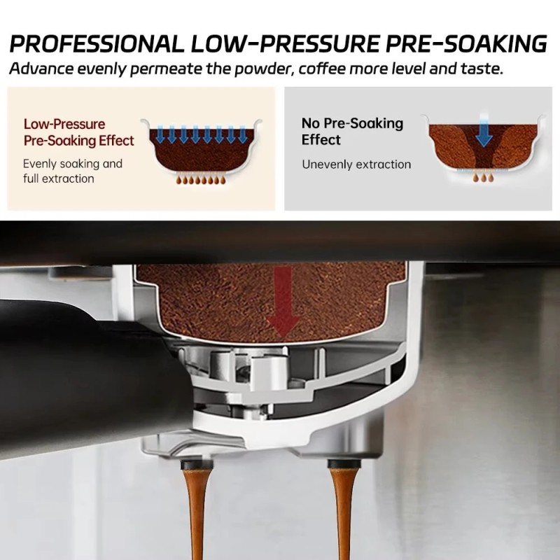 CAFELFFE MK-901 espressokone 20 baarin kosketuspaneeli maidonvaahdotin säädettävä lämpötila kompakti