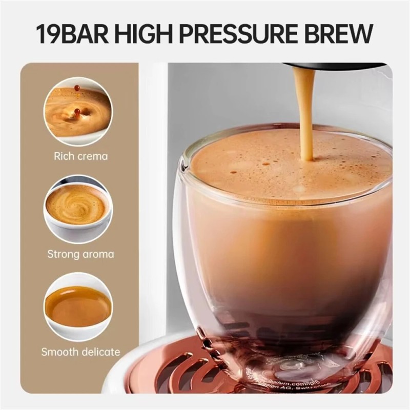 CAFELFFE MK-606 monitoimikapselikahvinkeitin yhteensopiva NS DG KCUP ESE seitsemänportainen vedenmääränsäätö kuuma-kylmä