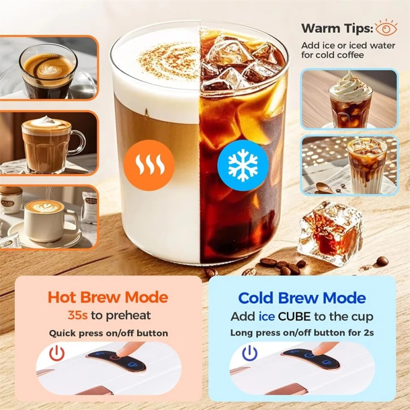 CAFELFFE MK-603 nelitoiminen kapseli ja jauhekahvinkeitin 19-baarin paine 600 ml