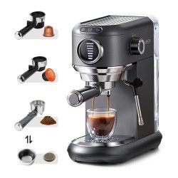 CAFELFFE MK 601F puoliautomaattinen espresso 19 baarin 1450W portafiltteri höyrysauva kapseliyhteensopiva