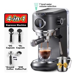 CAFELFFE MK-601F puoliautomaattinen espresso 19 baarin 1450W portafiltteri höyrysauva kapseliyhteensopiva