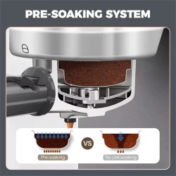 CAFELFFE MK-601F puoliautomaattinen espresso 19 baarin 1450W portafiltteri höyrysauva kapseliyhteensopiva